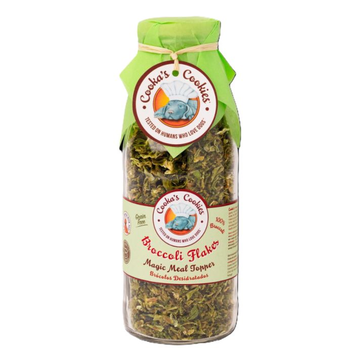 Натуральний топер (вітамінна та смакова добавка) для собак Cooka's Cookies Сушені пластівці з броколі 160 г