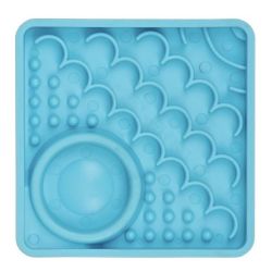 Лизальний килимок антистрес для кошенят LickiMat Kitty Turquoise