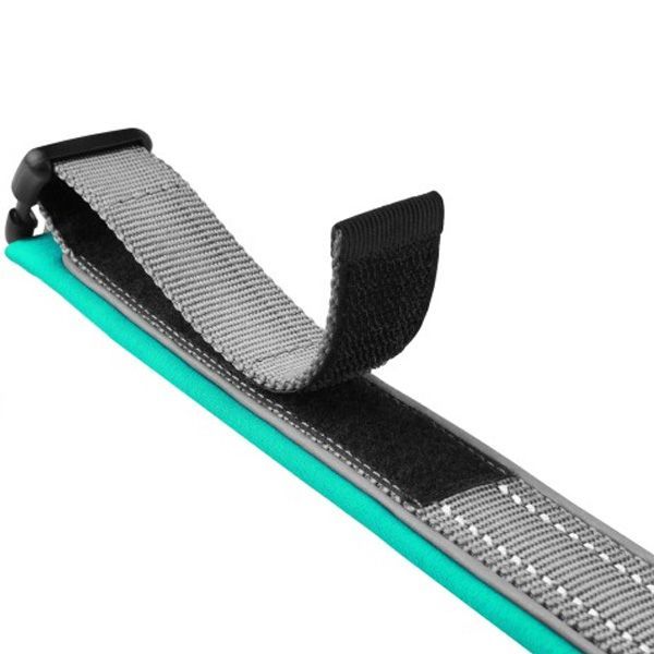 Нашийник з неопрену світловідбиваючий Бірюза 25мм (43-51см)