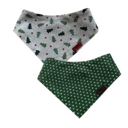 Двостороння бандана для собак Duckly новорічна казка XS