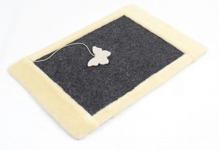 Килимок-дряпка сизаль, 44х31 см графітово-бежевий