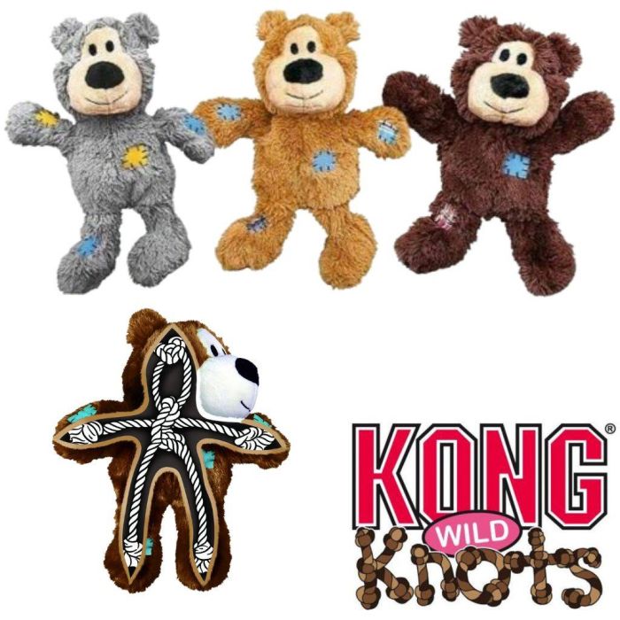 Іграшка для собак Kong Wild Knots Bears M/L Бежевий
