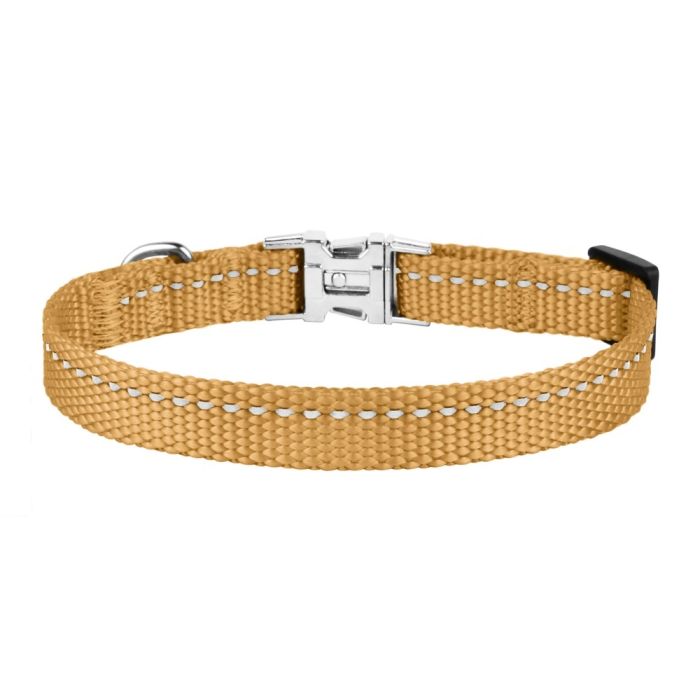 Нашийник для собак BronzeDog золото металевий фастекс 10мм (18-28 см) 1226 31Т 