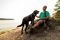 Повсякденний нашийник для собак Ruffwear Front Range™ 28-36 см Блакитно-синій