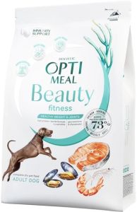 Акція-30 Optimeal Beauty Fitness з морепродуктами сухий корм для собак здорова вага та суглоби 1.5 кг 