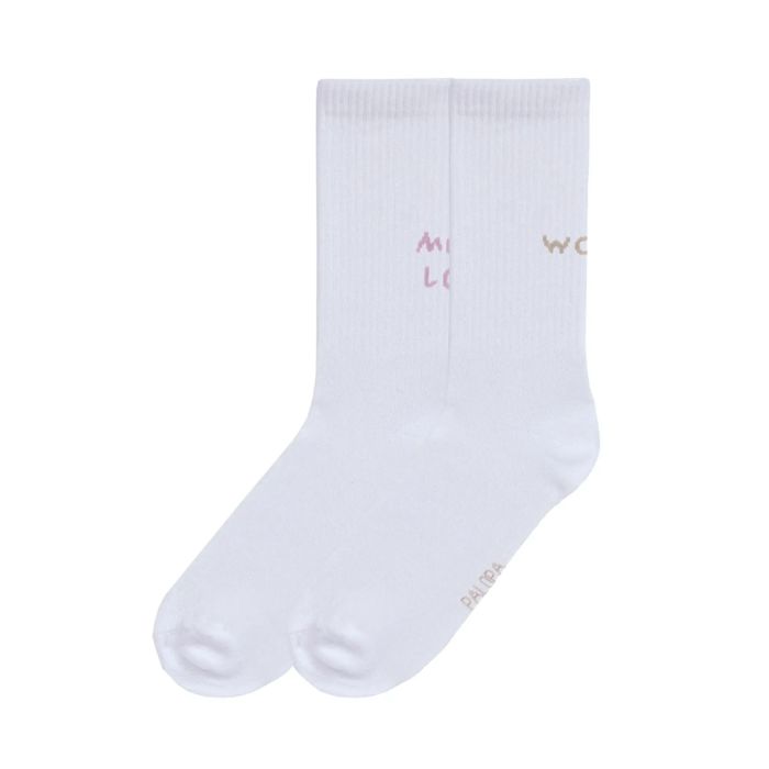 Шкарпетки для власників собак Palopa Tennis Socks Lettering Бежевий/Рожевий 2 пари 40-45