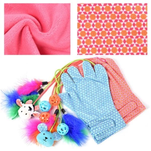 Іграшка для тварин Рукавичка 50х10 см Блакитний