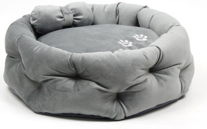 Лежак Том меблевий велюр сірий, 43х43х13 см 