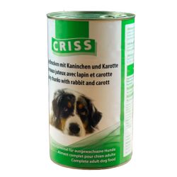 Сгі консерва для собак соковиті шматочки кролика з морквою 1240г 