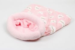 Спальник Серце велсофт, овчина Рожевий 5862 см