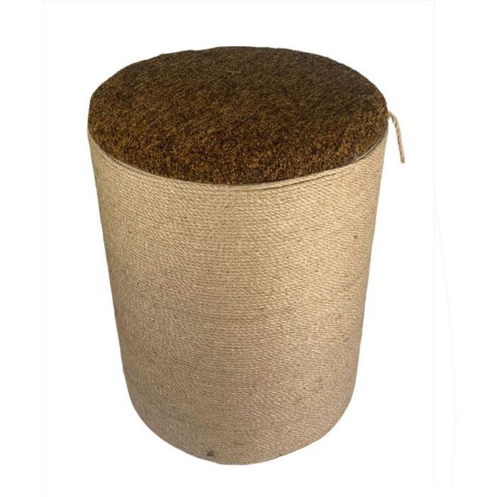 Когтеточка Троя пуфик, джут Тканина