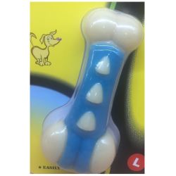 Кость іграшка для собак в чохлі зазубринка блакитна ETP-1192 A 18см