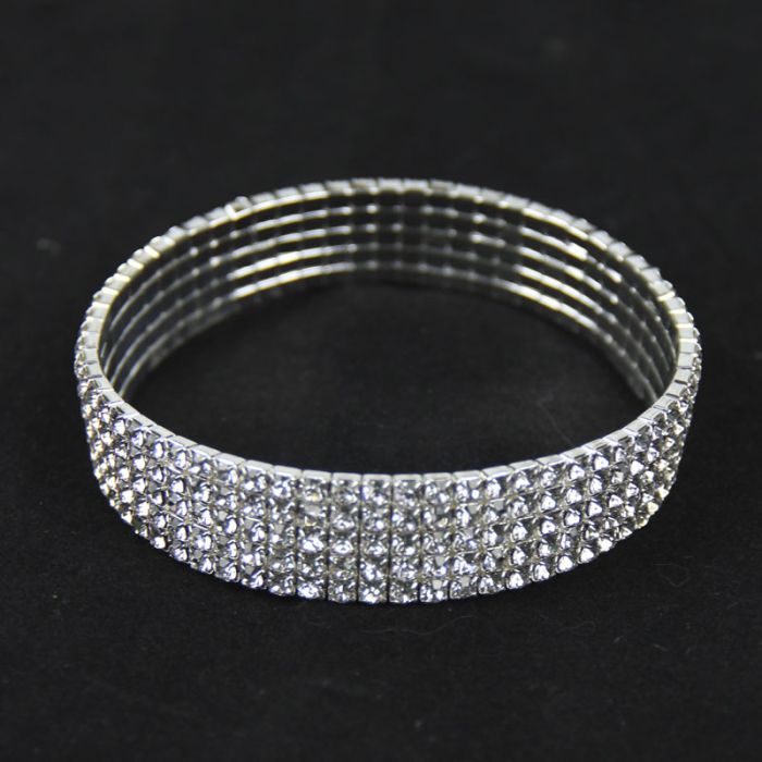 Нашийник з прикрасами m 5 рядів 25 см 