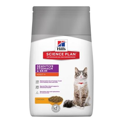 Hills SP Feline Adult Sensitive Stomach  Skin з куркою для кішок з чутливим травленням 1,5 кг