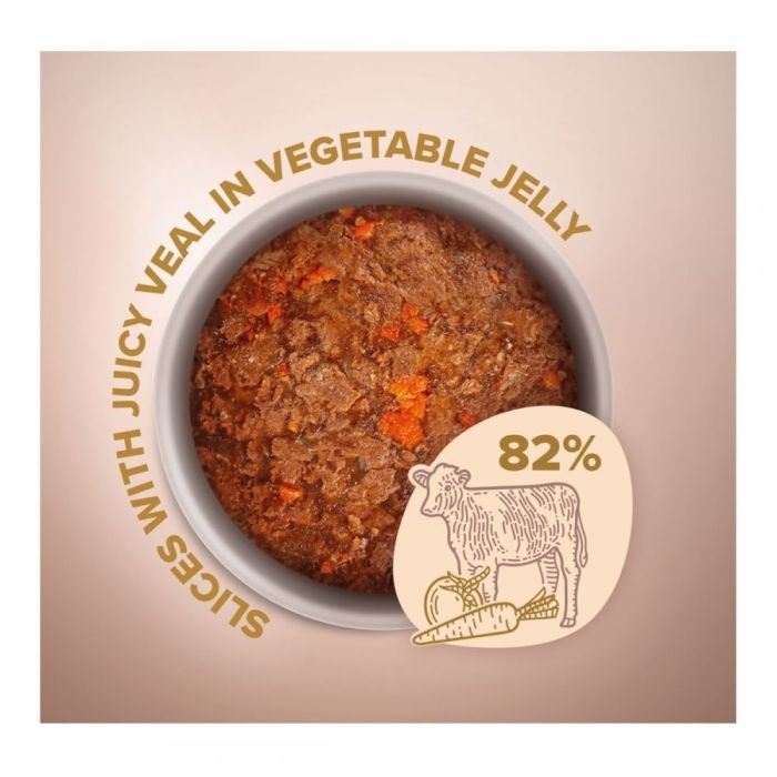 Club 4 Paws Premium Selection Вологий корм для котів зі шматочками телятини в овочевому желе 80 г 