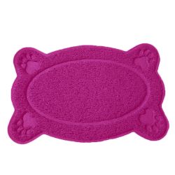Килимок овал з лапками 2640см Малиновий