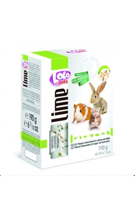 Кальцинований мінеральний камінь для гризунів, Lolo Pets Крейда для гризунів натуральна M Lolo Pets