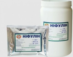 Порошок Ніфулін (УкрВетПромПостач)  для великої рогатої худоби та свиней  протиглистовий засіб. 100г