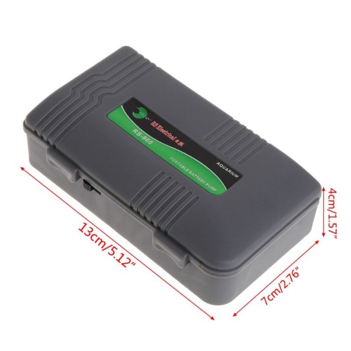 Компресор в акваріум RS-960 одноканальний на батарейках 2л  хв 