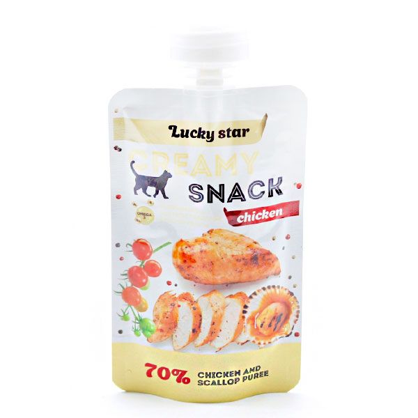 Лагідне пюре з мяса курки та тихоокеанських гребенців, 85 г 