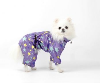 Дощовик Романтик Для собак, плащівка без підкладки унісекс M (А34В до 54 см.)