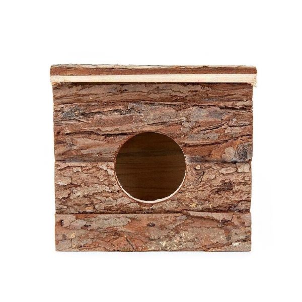 Деревяний будинок для гризунів, 15,5х15,5х14 см 