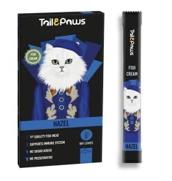Ласощі для котів Крем-снек Tail Paws Hazel cat, з лососем, 5 шт по 15 г