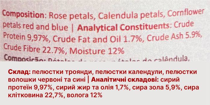 Натуральний топер (вітамінна та смакова добавка) для собак Cooka's Cookies Flower Power 100% Квіти 180 г