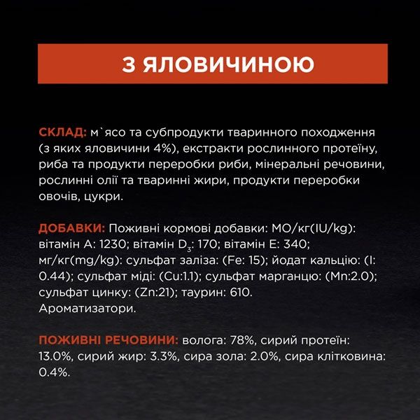 Pro Plan Sterilised Nutrisavour консерва для стерилізованих котів у соусі з яловичиною, 85 г 85 г