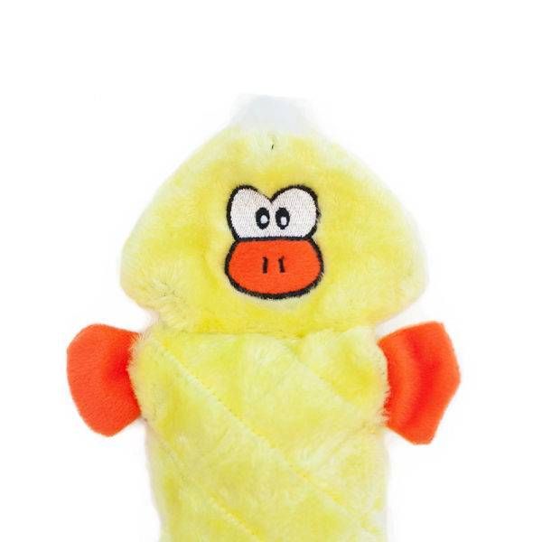М'яка іграшка для собак качка ZippyPaws Jigglerz Duck з пищалкою