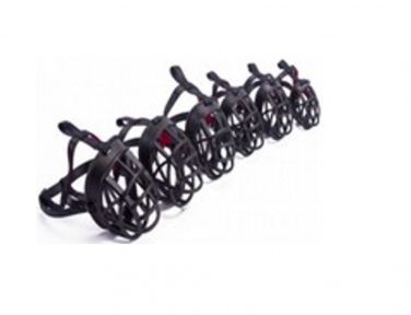 Намордник гумовий чорний  червоний  6 глибина 145  Діаметр 38-43см