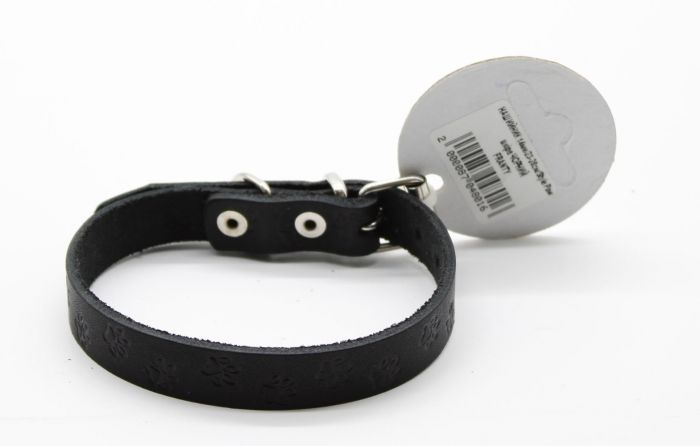 Нашийник Franty Style Paw шкіра, 14мм х 23-28см рижий