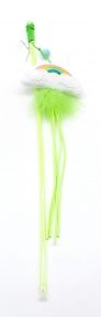Вудочка з веселкою та брязкальцем, салатова, 40см 