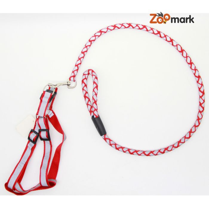 Шлея і повідець комплект 2,015-18120 круглий шнур світловідбиваючий 