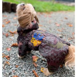 Камуфляж комбінезон на силіконі для собак хлопчиків M