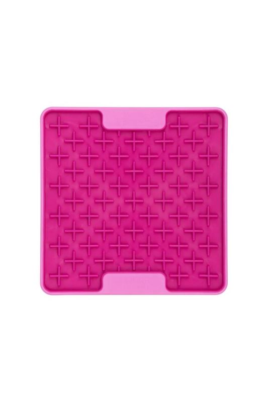 Лизальний килимок антистрес для маленьких собак собак LickiMat Mini Tuff Buddy Pink, тверда основа