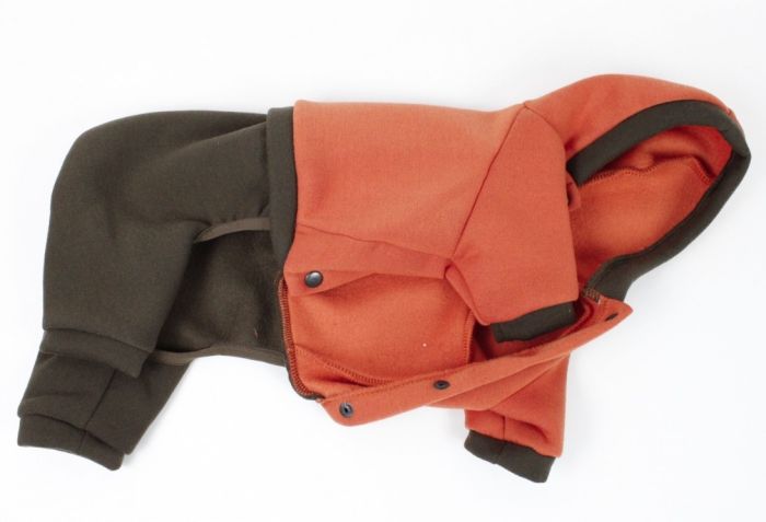 Комбінезон Стиль трикотаж на флісі помаранчево-коричневий (хлопчик) S1