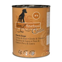 Вологий корм для собак Dogz Finefood No.08 індичка та коза 400 г