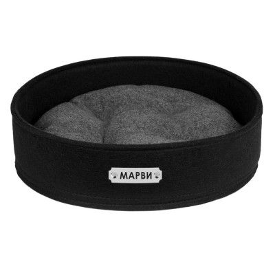 Лежак для кішок Бортик круглий чорний 5 55 x 14 см