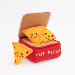М'яка іграшка для собак коробка для піци ZippyPaws Zippy Burrow Pizza Box з пищалкою