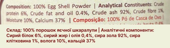 Натуральний топер (вітамінна та смакова добавка) для собак Cooka's Cookies Кальцієвий бустер Еggshellnt з яєчної шкарлупи 180 г