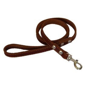 Повідець строчений коричневий 8 мм