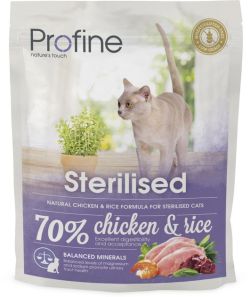Profine Cat Sterilised сухий корм для дорослих стерилізованих котів з куркою та рисом 300 г 