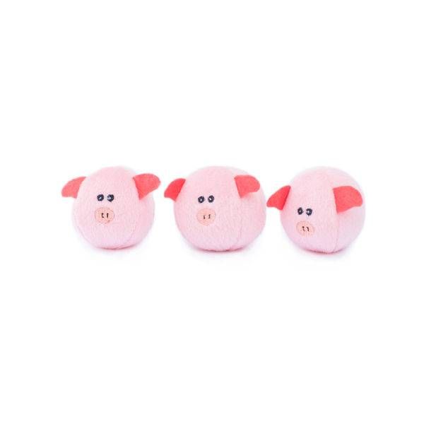 М'яка іграшка для собак зі свинками ZippyPaws Zippy Burrow Pig Barn з пищалкою