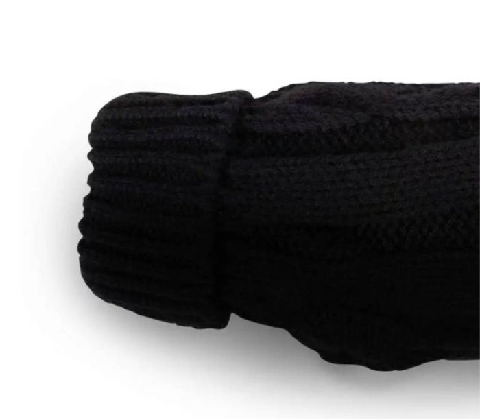 В'язаний светр для собаки Wolters Cable Knit з візерунком коси 45 см Чорний