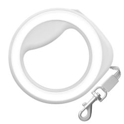 Рулетка Waudog Біла XS - M до 40кг 2.9 м Світловідбиваюча стрічка 812715 Collar Рулетка Waudog Белая XS-M до 40кг 2.9м светоотражающая лента 812715 Collar