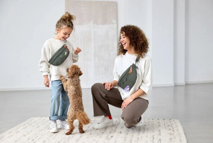 Дитяча сумка-бананка для ласощів та аксесуарів собак Palopa Bum Bag Mini Enja Оливковий