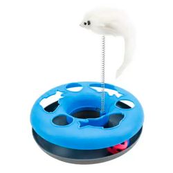 Іграшка Упіймай миша на пружині, 25 см Синя