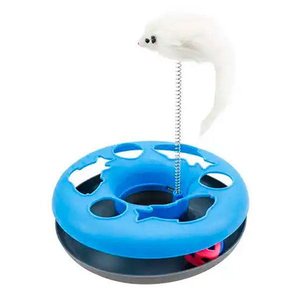 Іграшка Упіймай миша на пружині, 25 см Синя