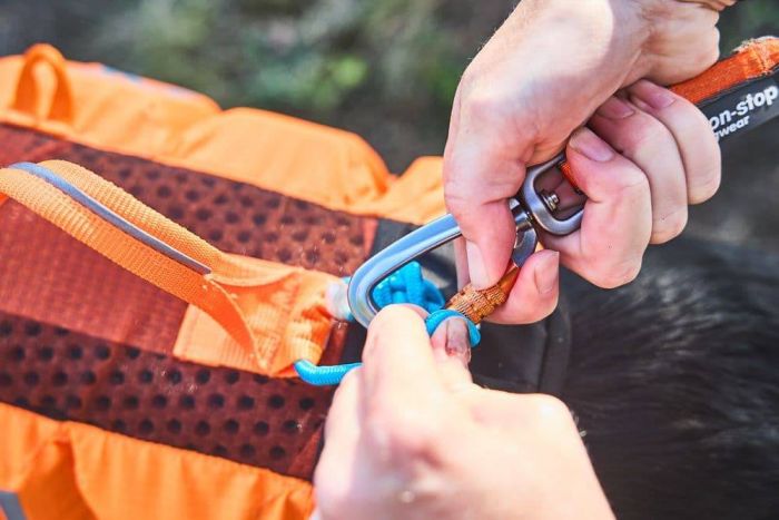 Рятувальний жилет для собак Protector life jacket Non-stop dogwear Чорний/Помаранчевий 7